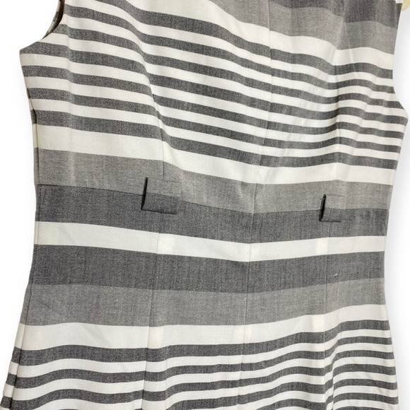 Calvin Klein cap sleeve mini sheath dress in gray and white stripes size 6 - Picture 11 of 14